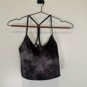 Gilly Hicks Black Tie-Dye Camisole Sports Bra Sz XS